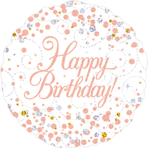 Sparkling Fizz Rose Gold 18” Foil