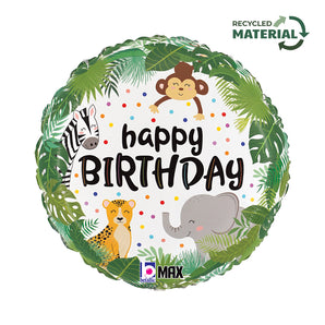 Jungle Safari Happy Birthday 18” Foil
