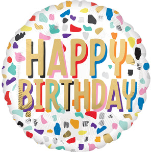 Confetti Happy Birthday 18” Foil