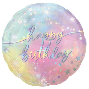 Luminous Pastel Happy Birthday 18” Foil