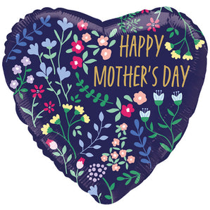 Happy Mother's Day Navy Foil Balloon 18inch