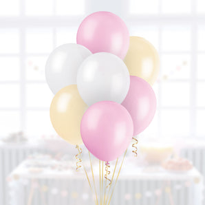 Pink Pastel Party Helium Latex Balloon Bunch