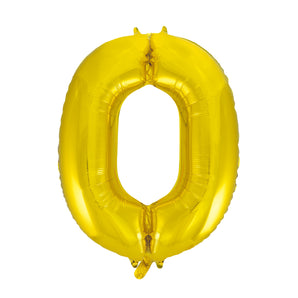 Gold Number Balloon