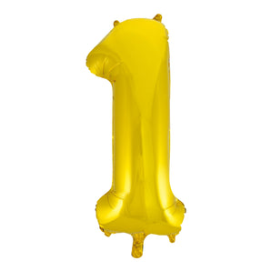 Gold Number Balloon
