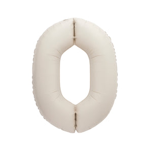 Cream Number Balloon