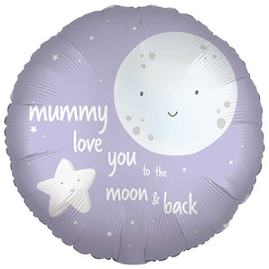 Mummy Moon & Back Foil Balloon 18inch