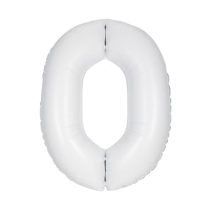 White Number Balloon