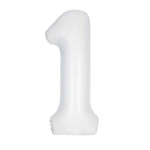 White Number Balloon